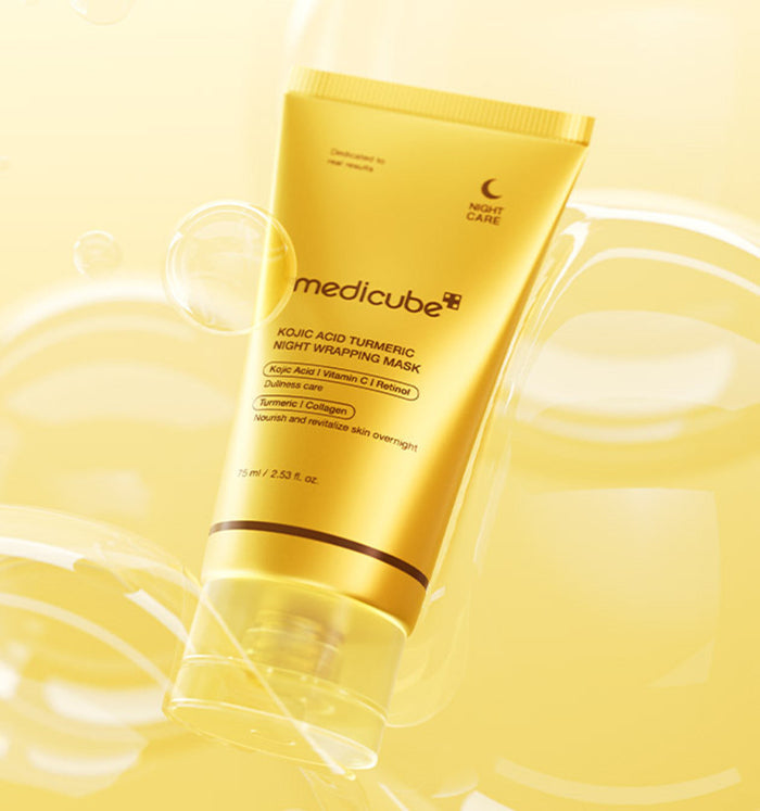 Medicube — Kojic Acid Turmeric Night Wrapping Mask, masque de nuit éclat 75 ml